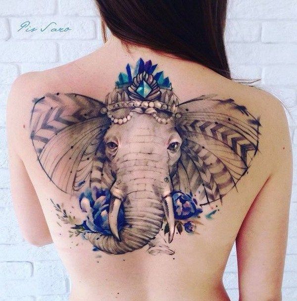 elephant tattoo women