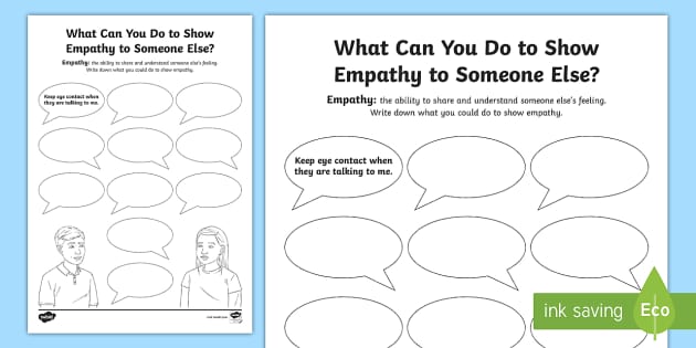 empathy worksheets