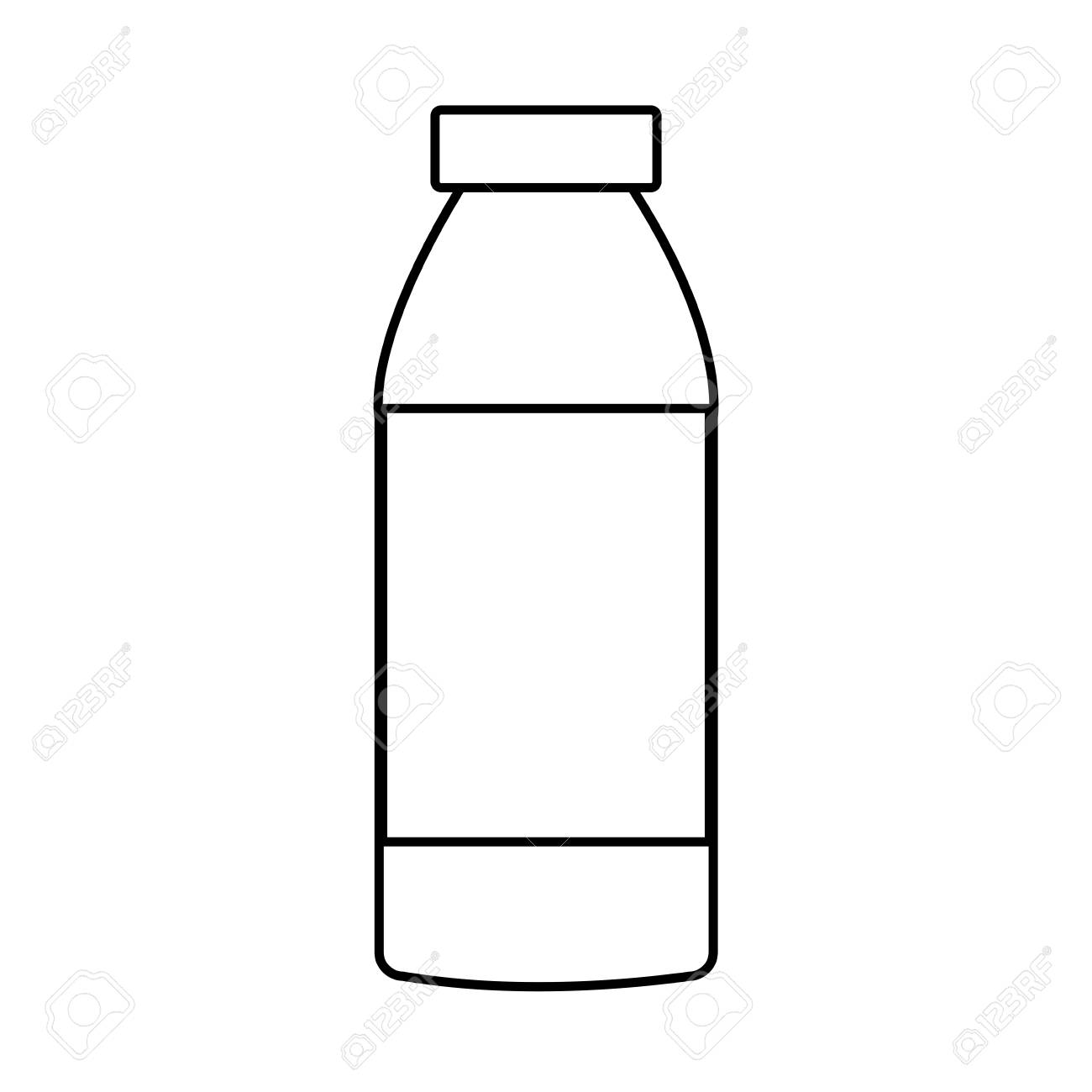 empty bottle clipart black and white