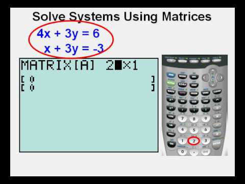 equation to matrix calculator