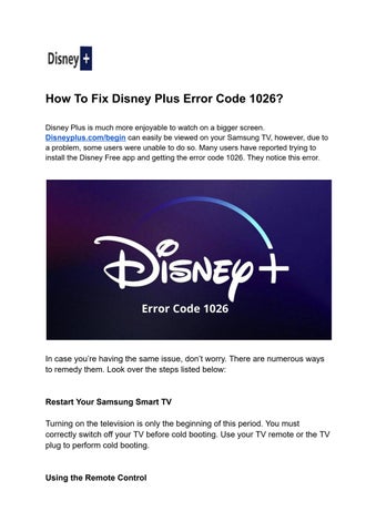 error code 1026 disney