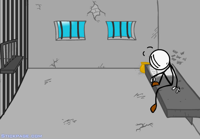 escaping the prison stickman