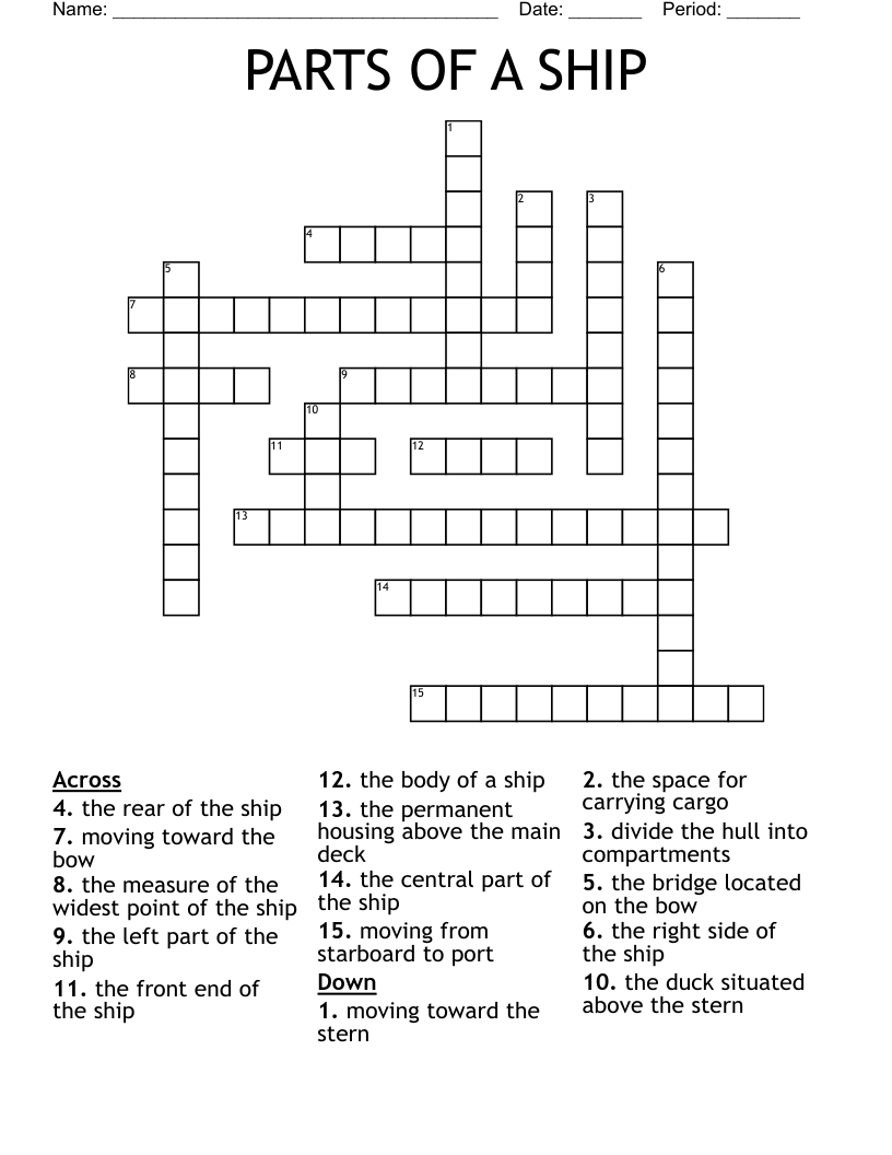 escort vessel crossword clue