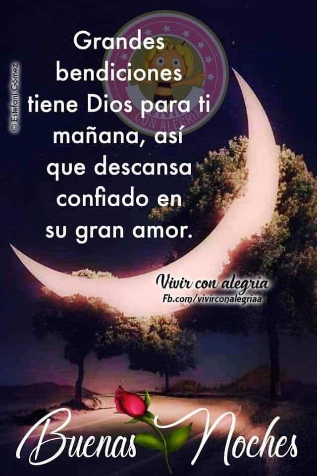 tarjeta de buenas noches y bendiciones