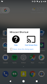 miracast screen mirroring shortcut