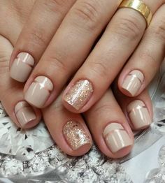 uñas nude gelish