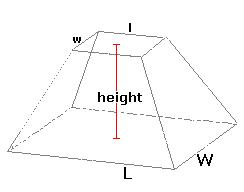 volume of a truncated pyramid