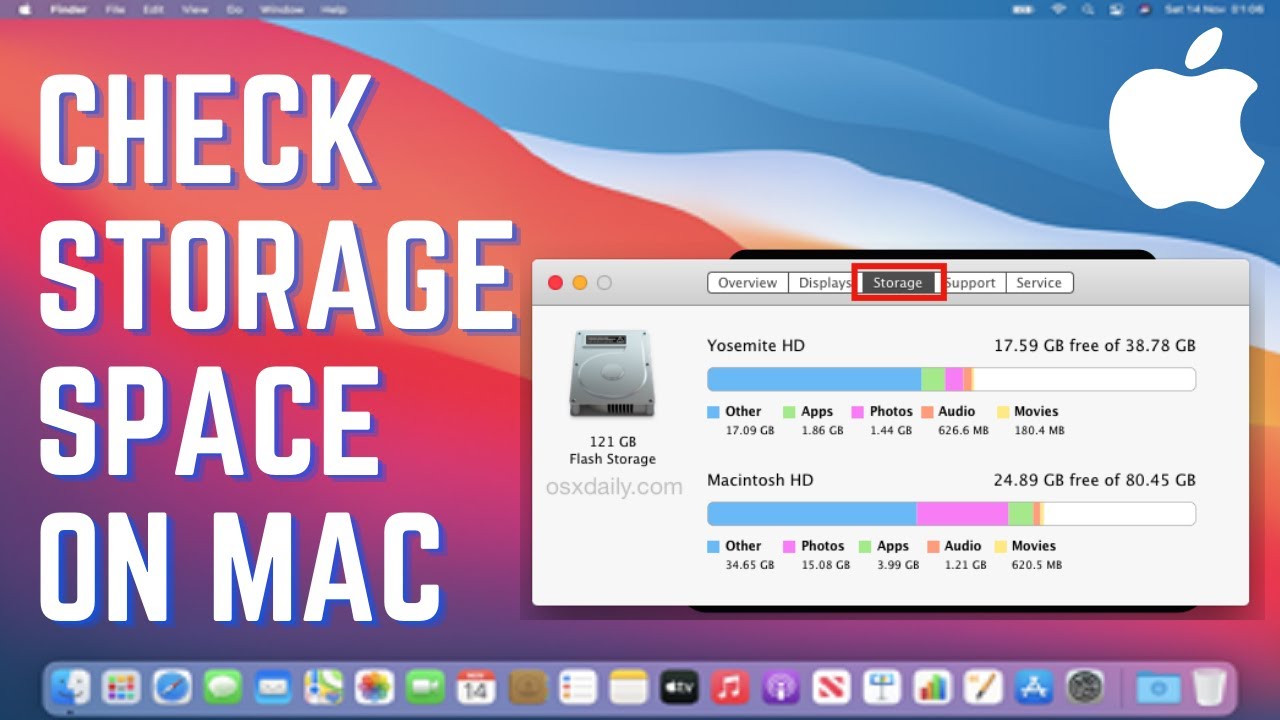 how to check storage on macbook air