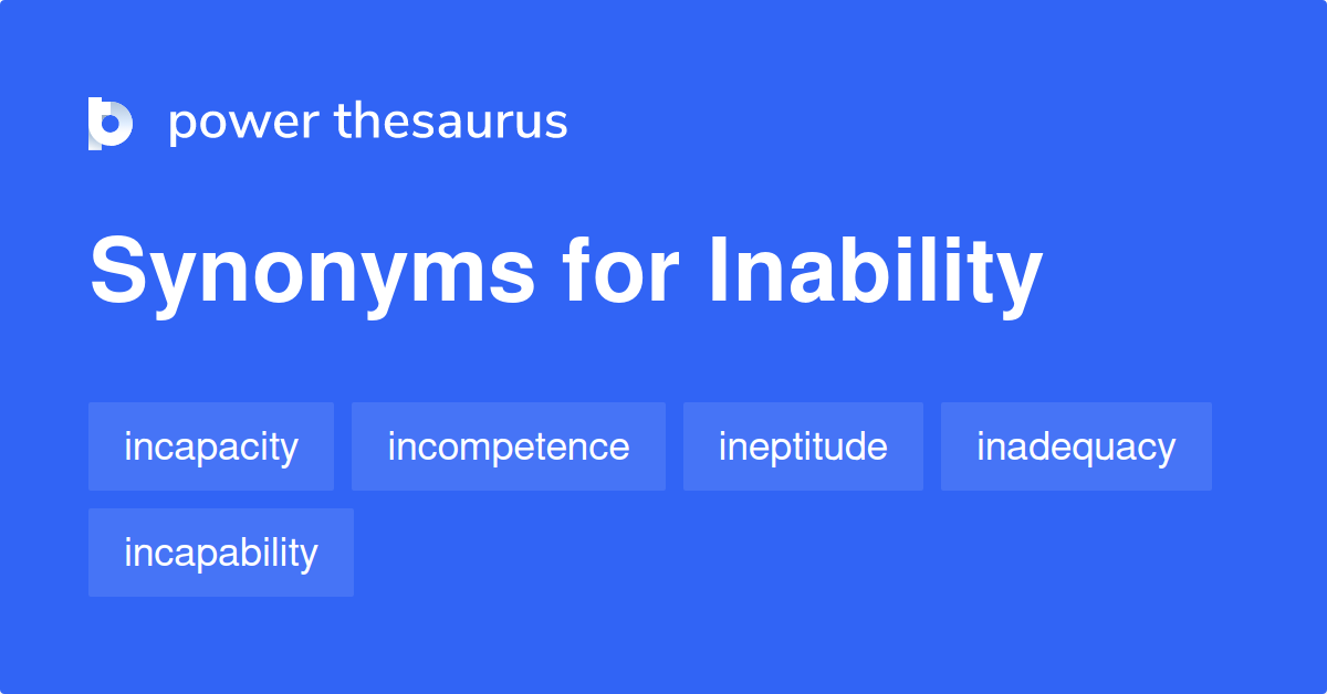 inability synonym