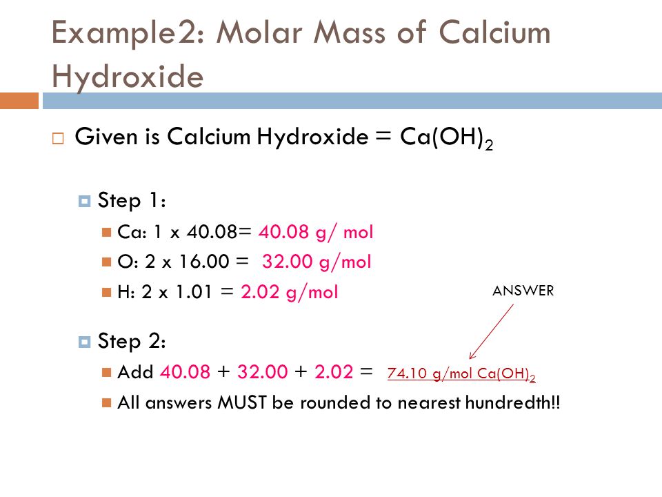 ca oh 2 molar mass