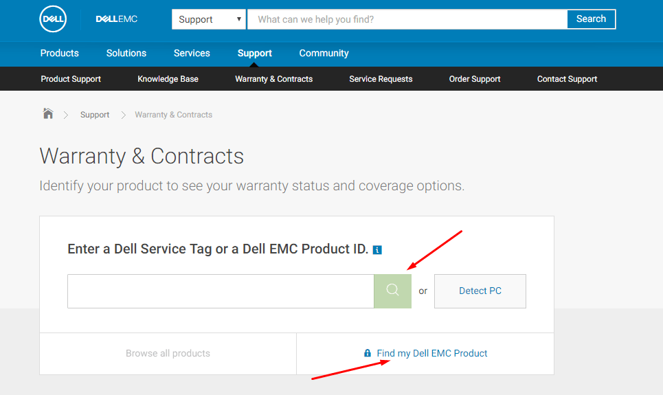 dell server warranty check