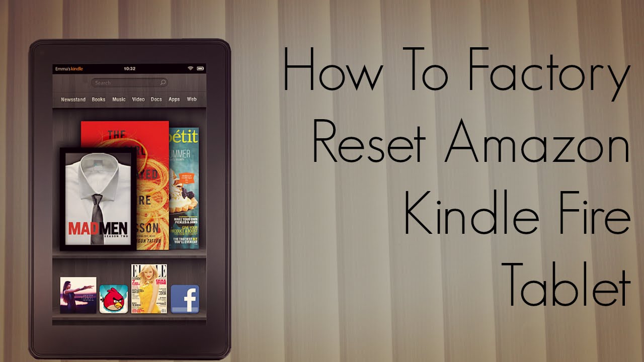 resetting amazon kindle fire