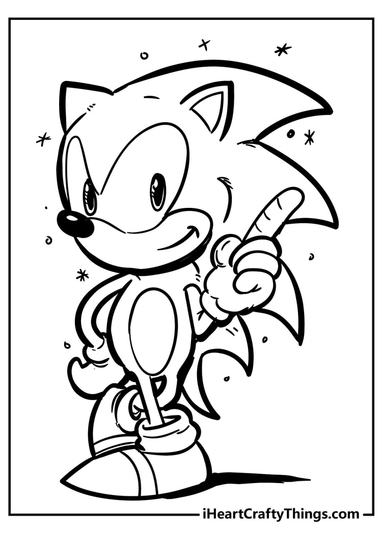 colouring pictures of sonic