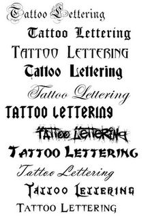 different fonts for tattoos