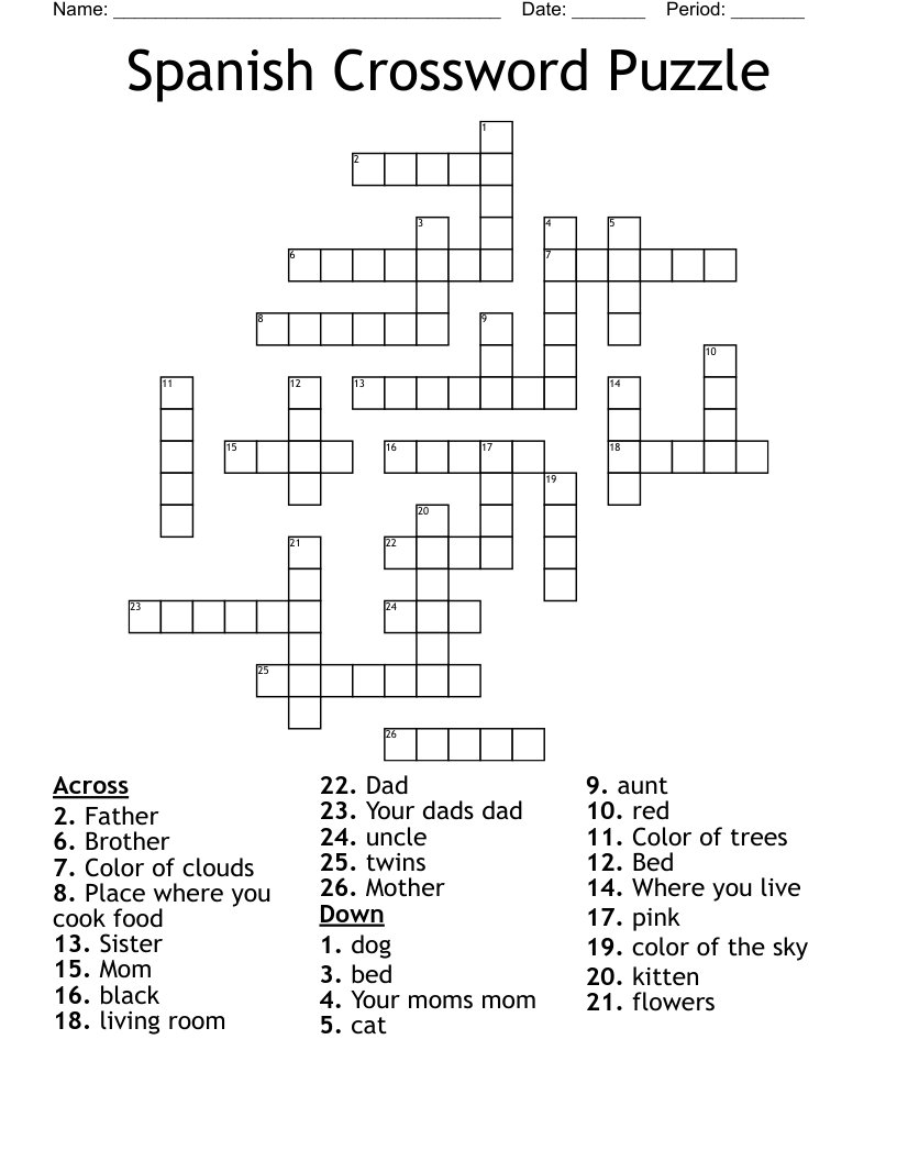 spanish aunt crossword clue