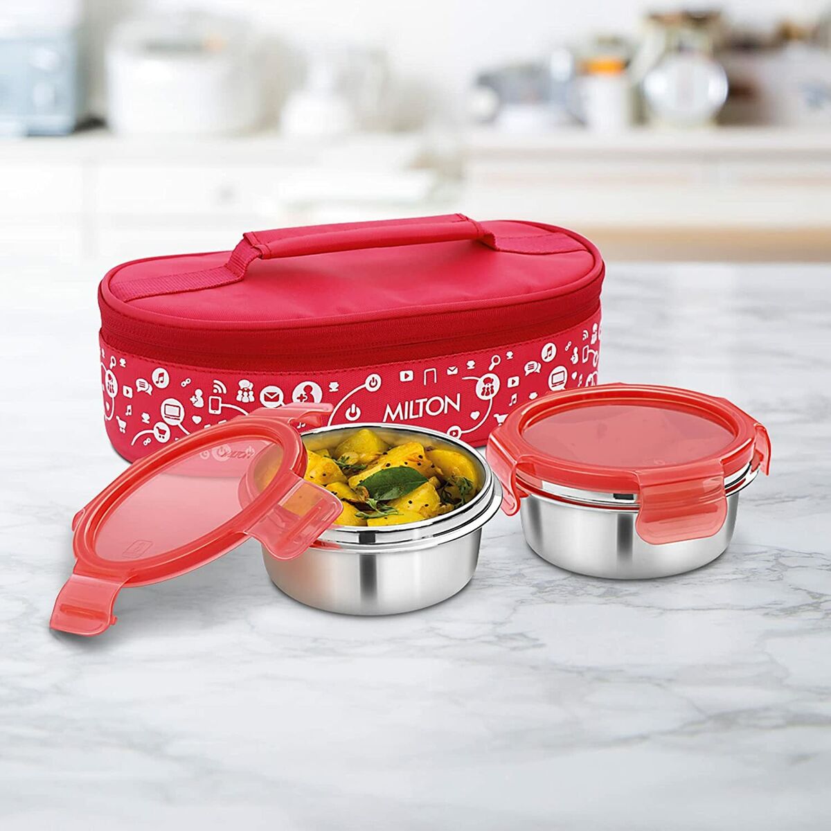 milton lunch box 2 containers