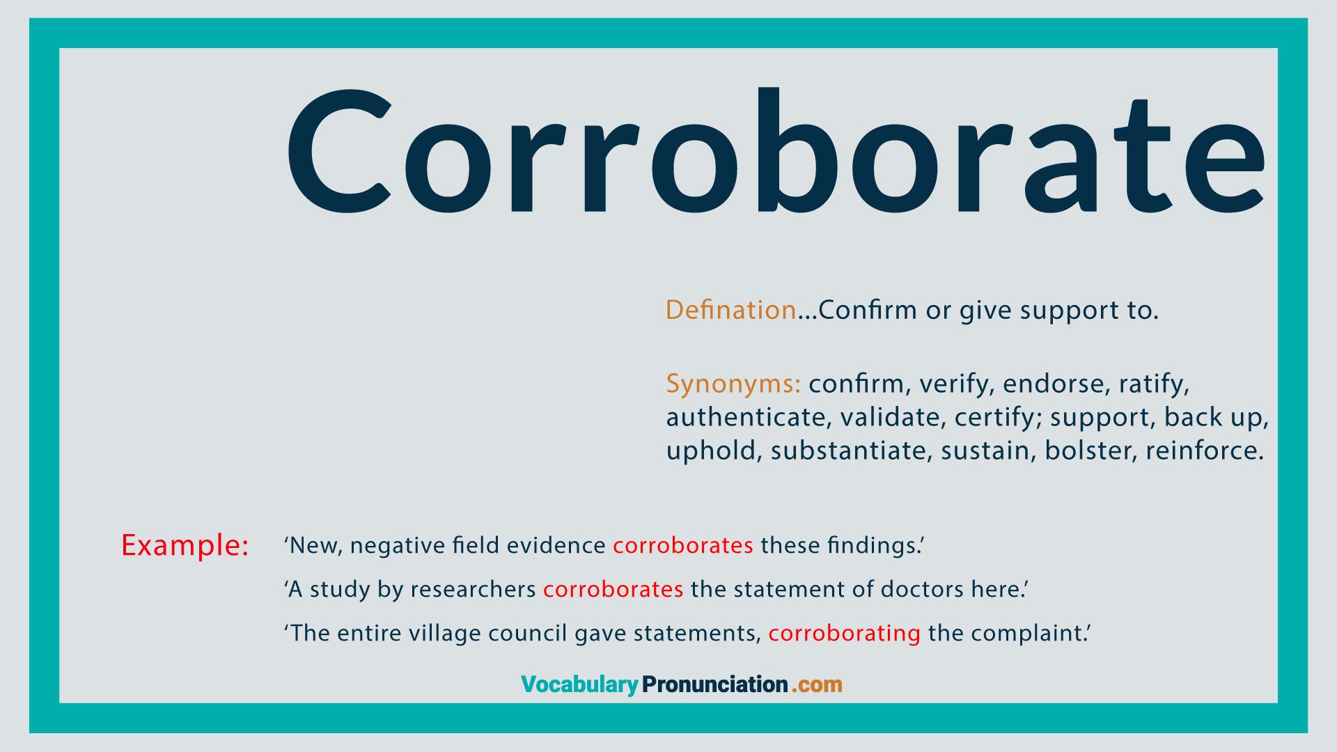 corroboration definition