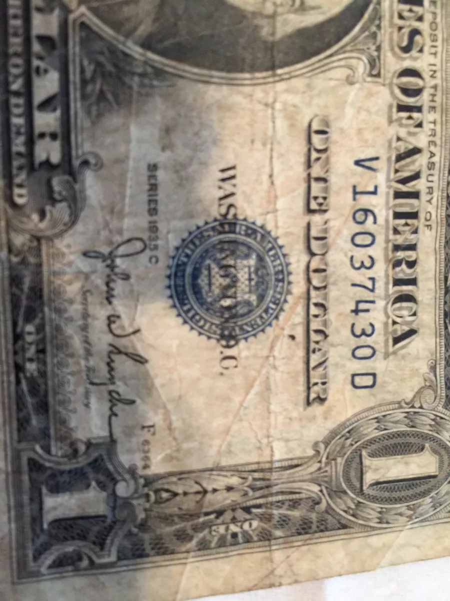 series 1935 c dollar bill value