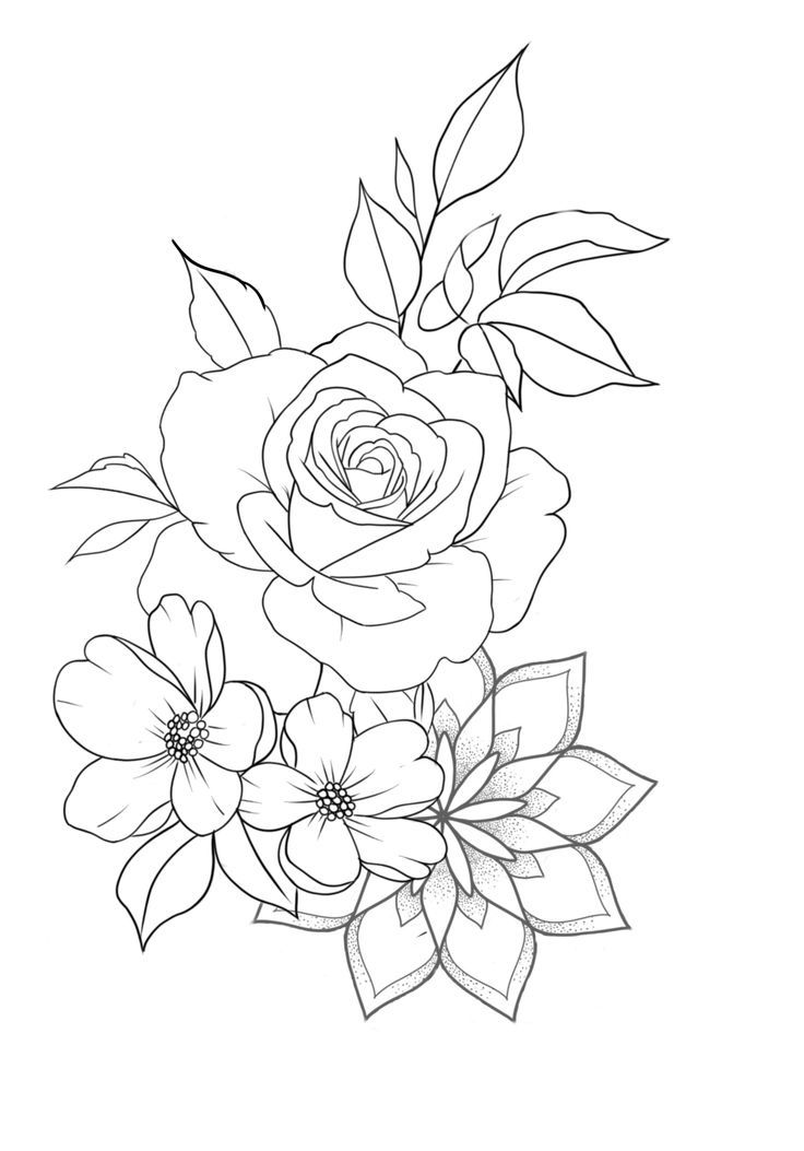 tattoo flower stencils