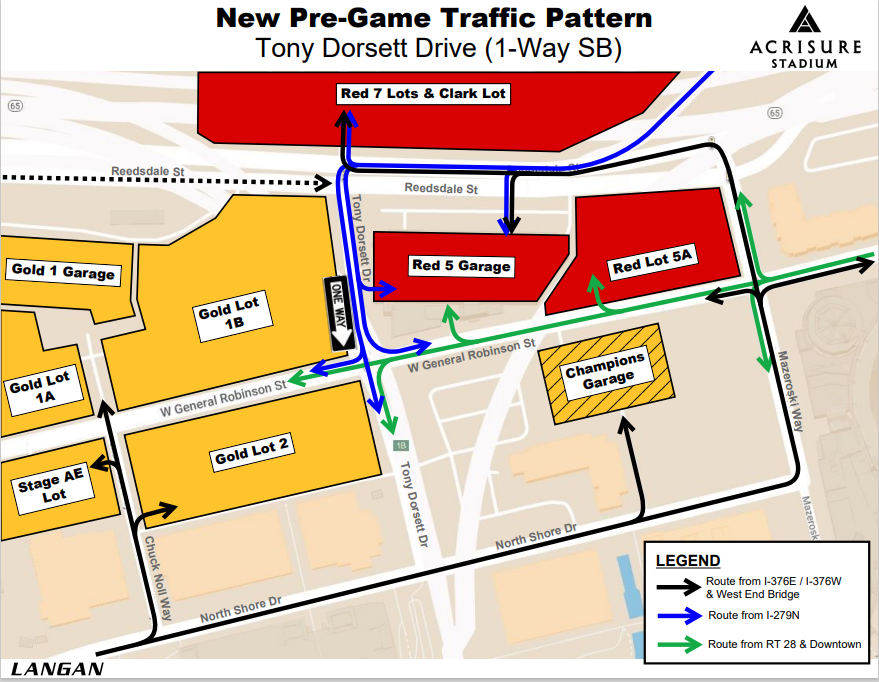 steelers game day parking