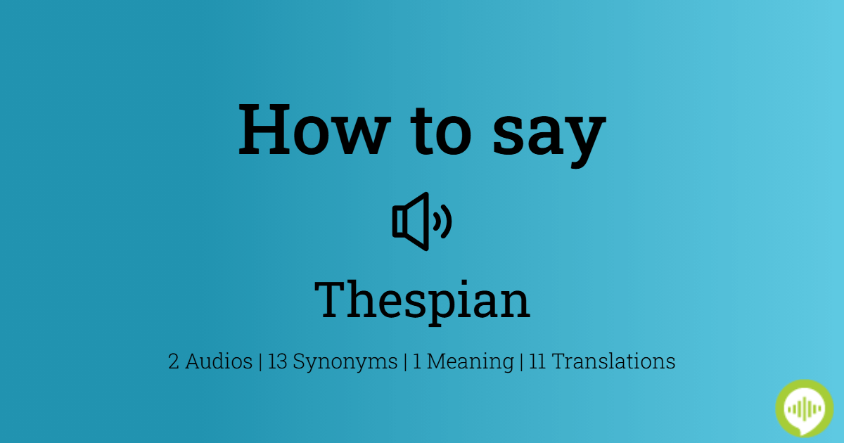 thespian meaning in tamil