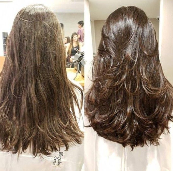 cortes de cabello largo en capas para mujeres