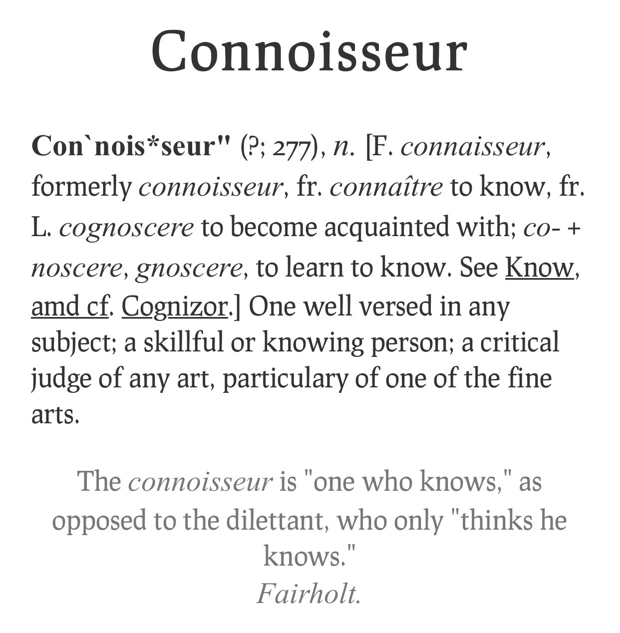 connaisseur definition