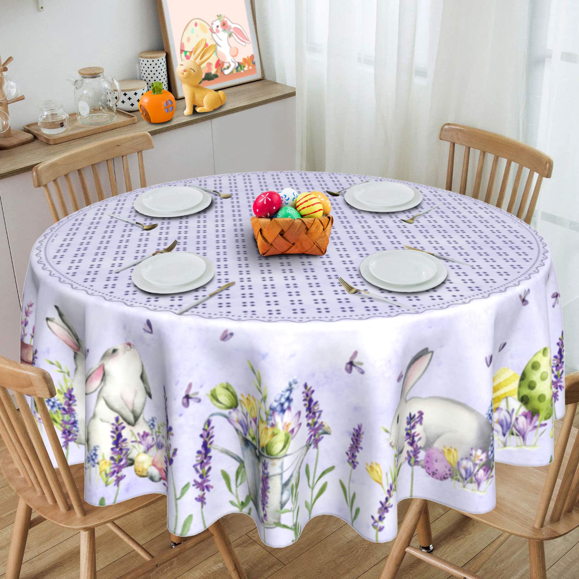 round easter tablecloth