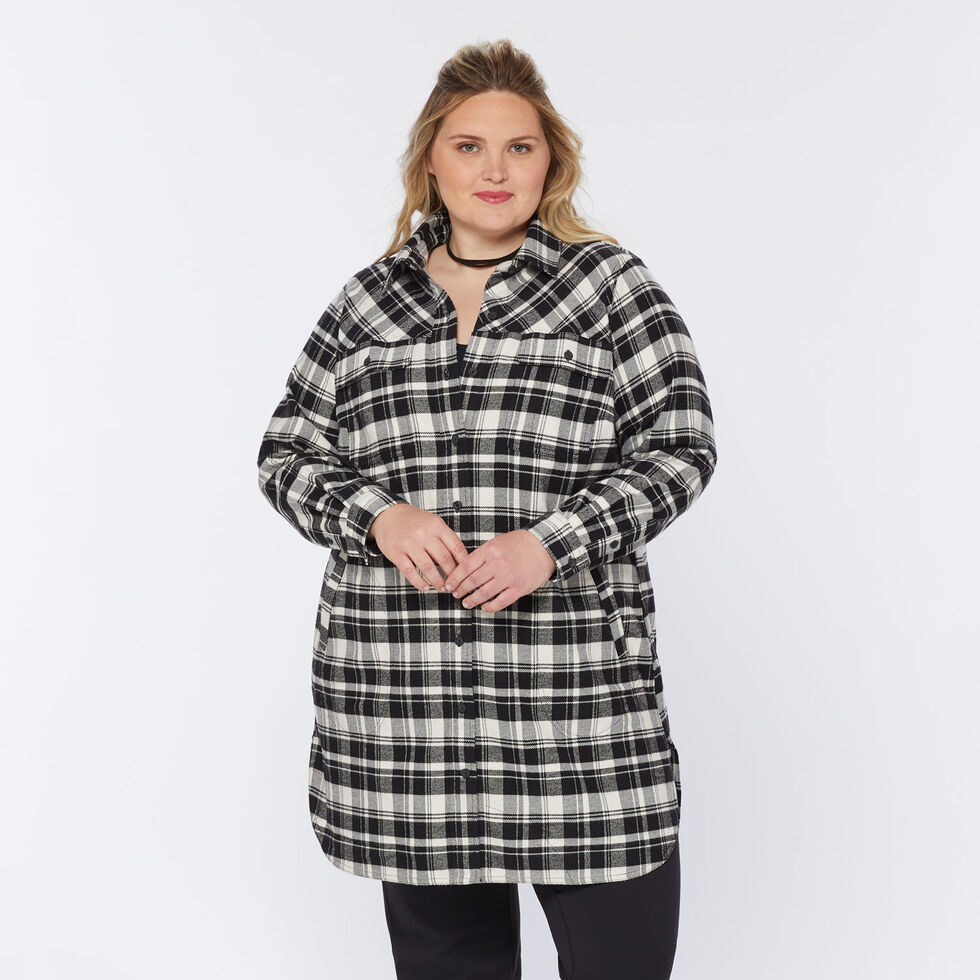 plus size flannel duster