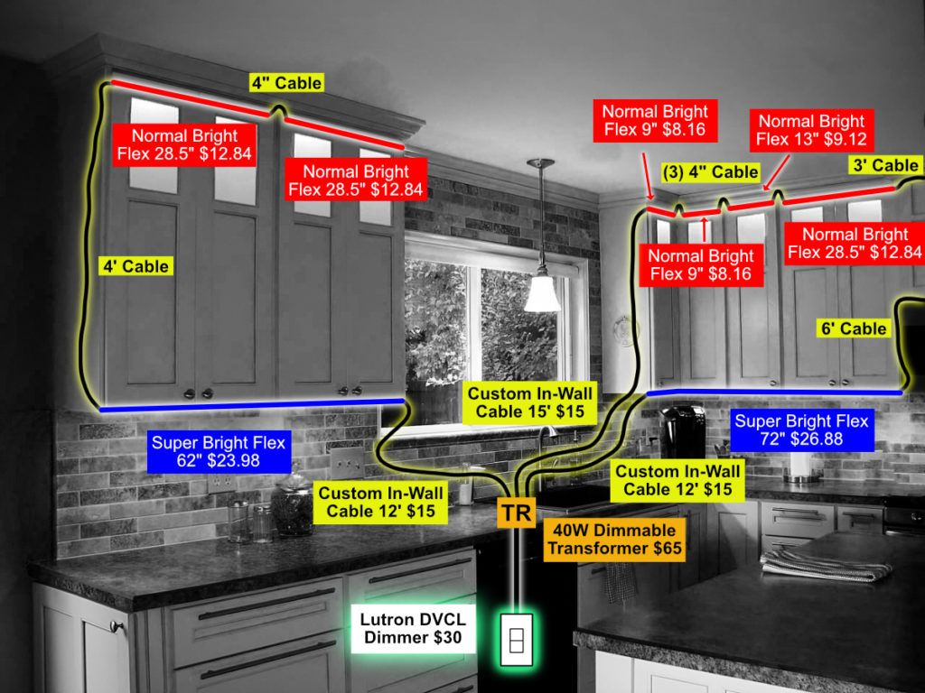 led under cabinet lighting hardwire