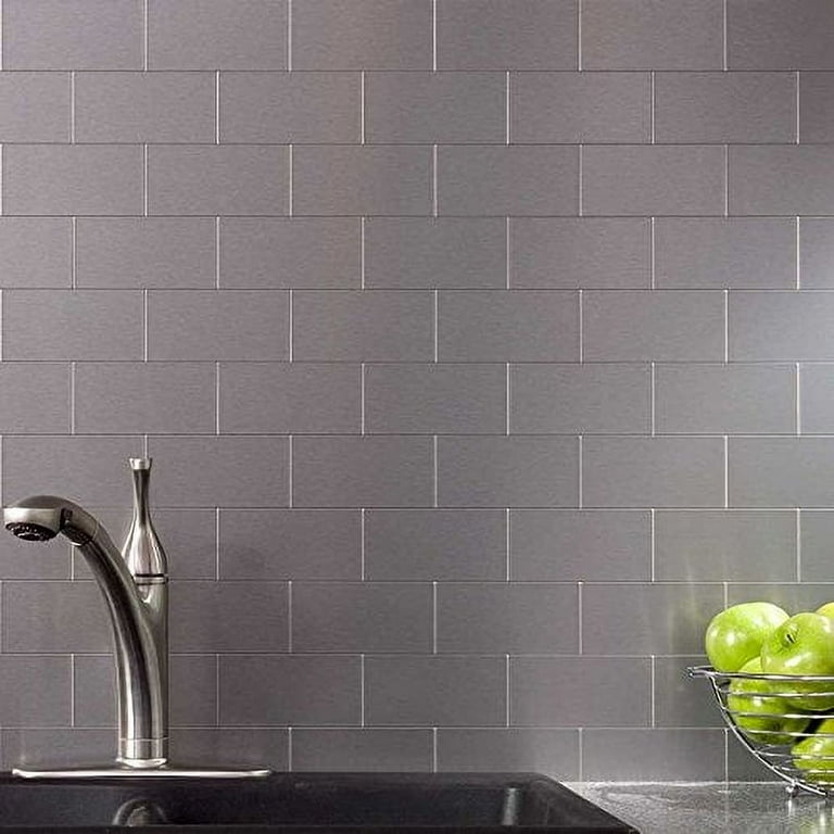 peel and stick metal backsplash