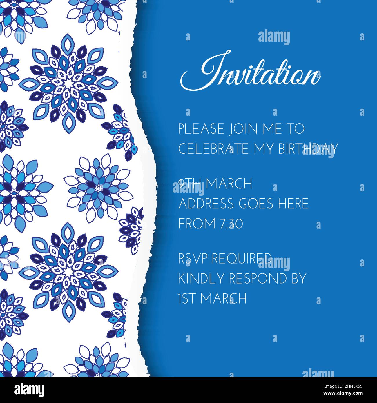 royal blue invitation background