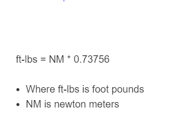 ft lbs to nm conversion