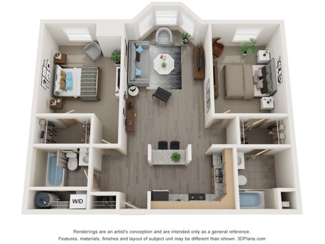 two bed apartments