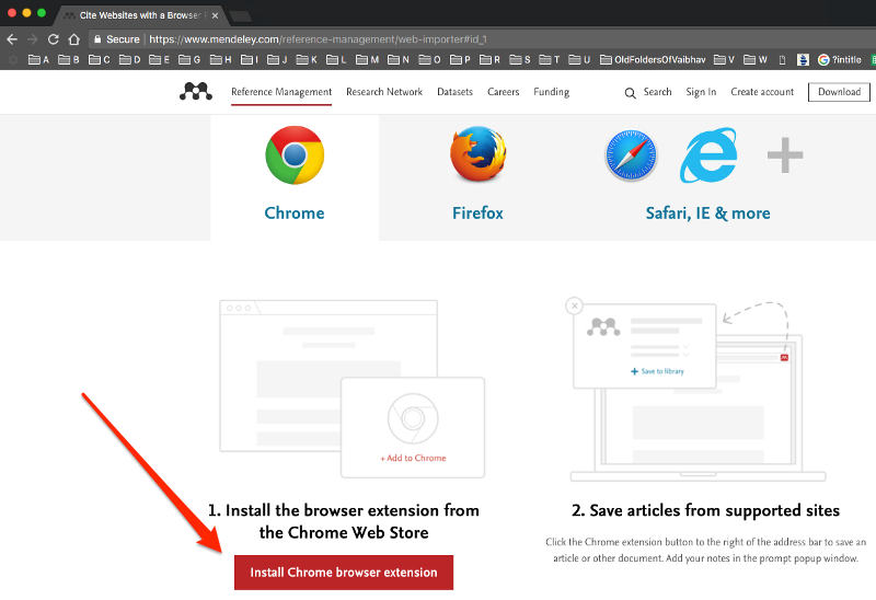 mendeley chrome extension