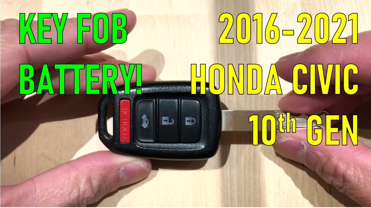 honda civic remote key battery replacement