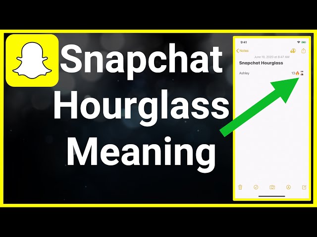 what does the hourglass mean in snapchat