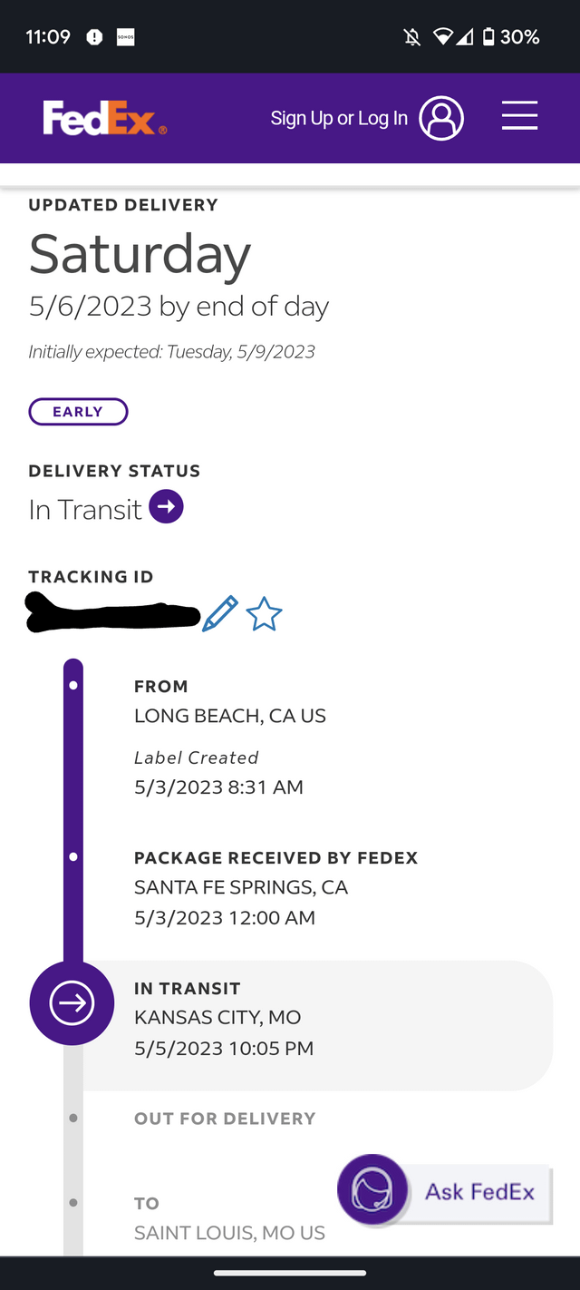 fedex trackijng