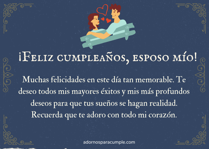 feliz cumple para esposo