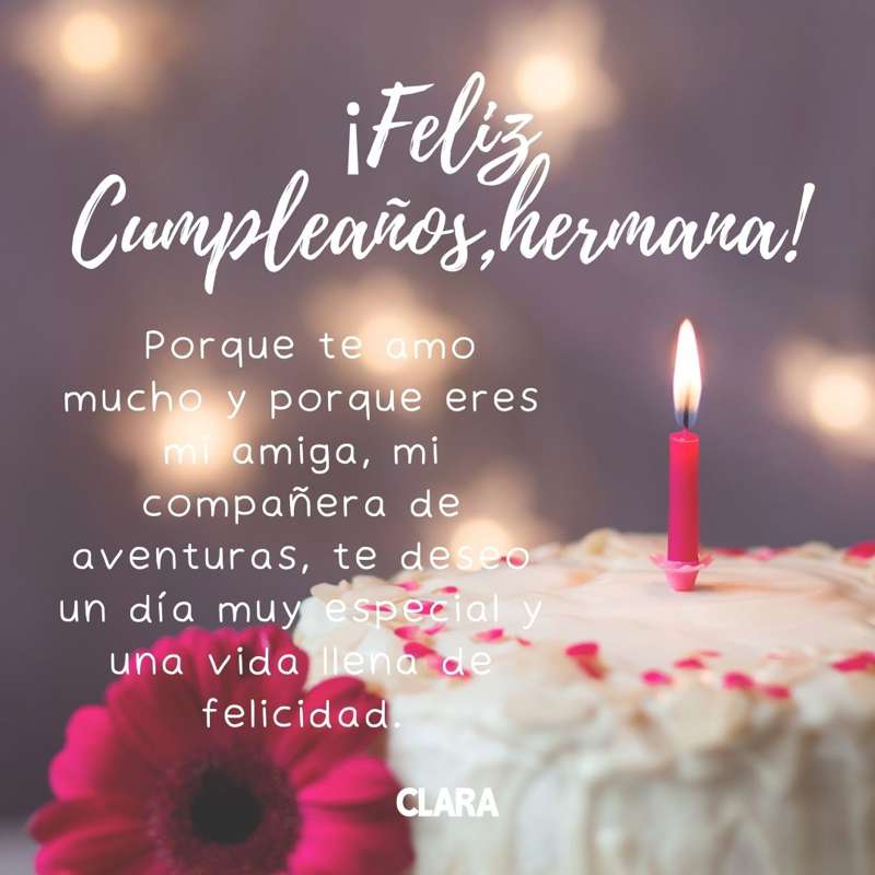 feliz cumpleaños hermana mayor