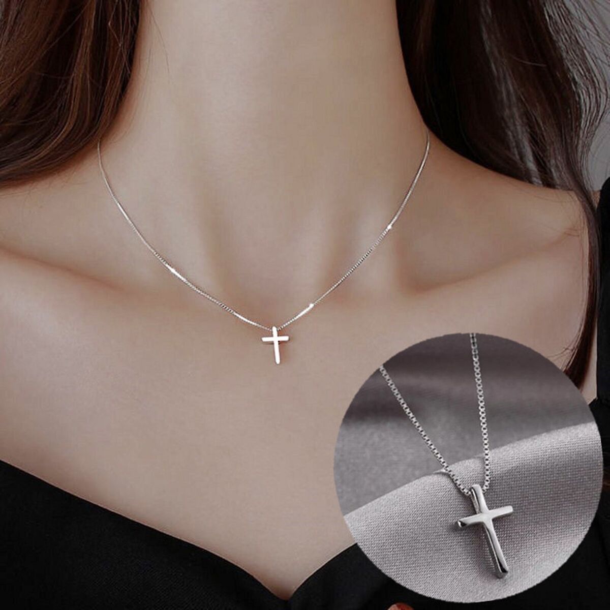 female cross necklace