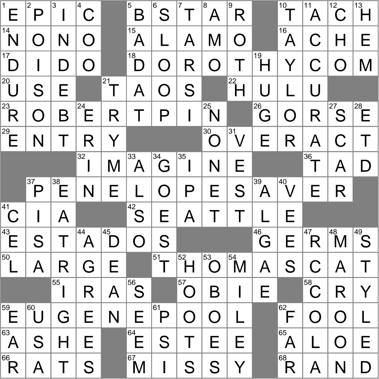 new town in 1948 crossword clue