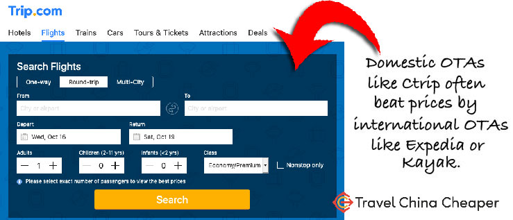 cheapest time to fly to china