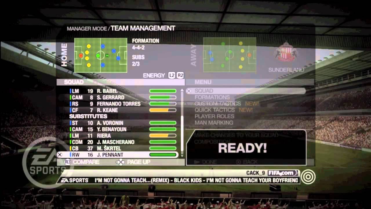 fifa 09 career mode