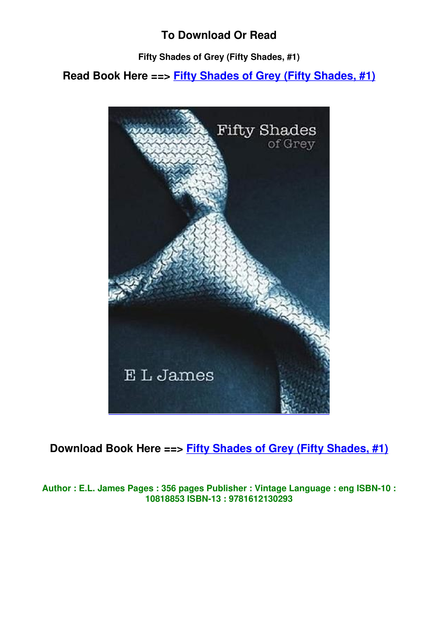 fifty shades of grey by e l james pdf