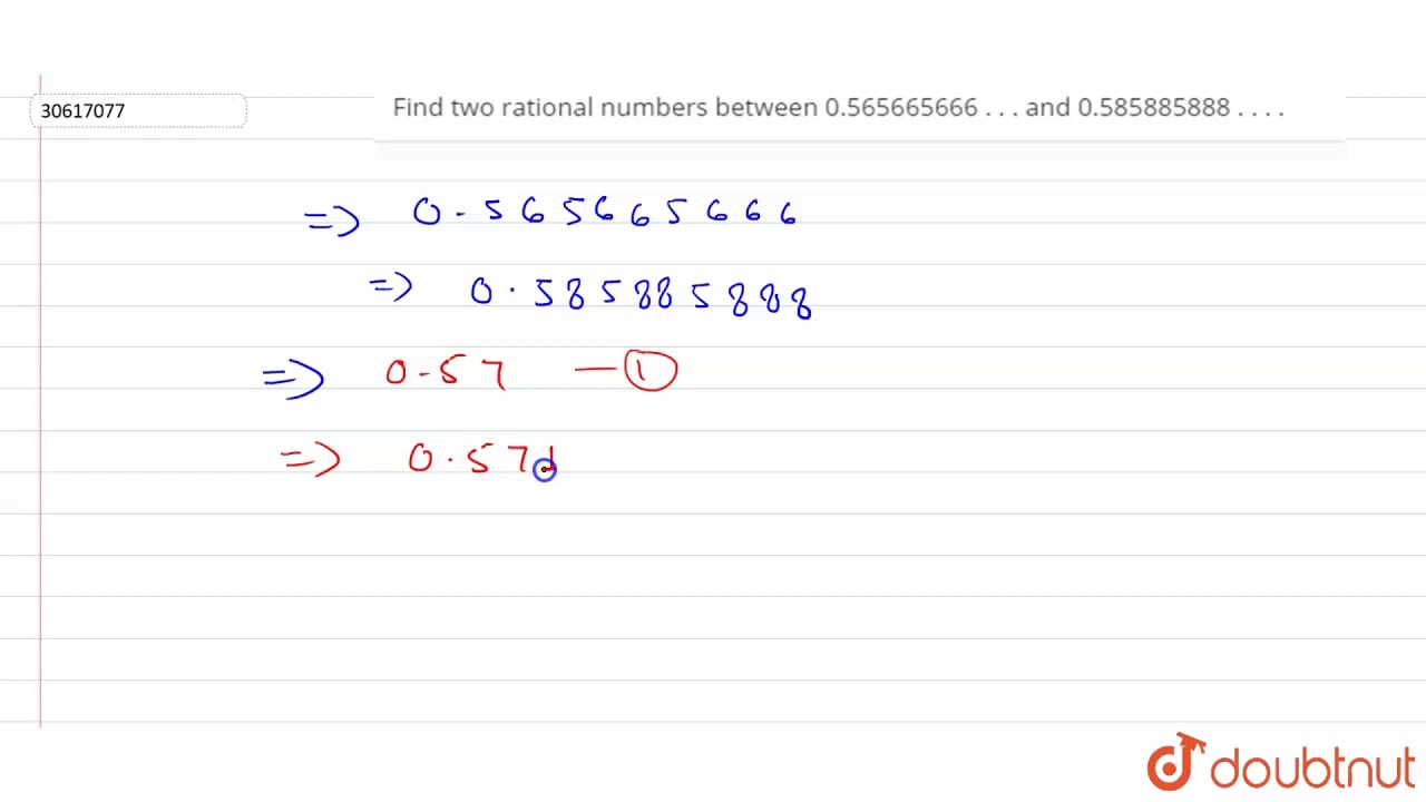 find two rational numbers between