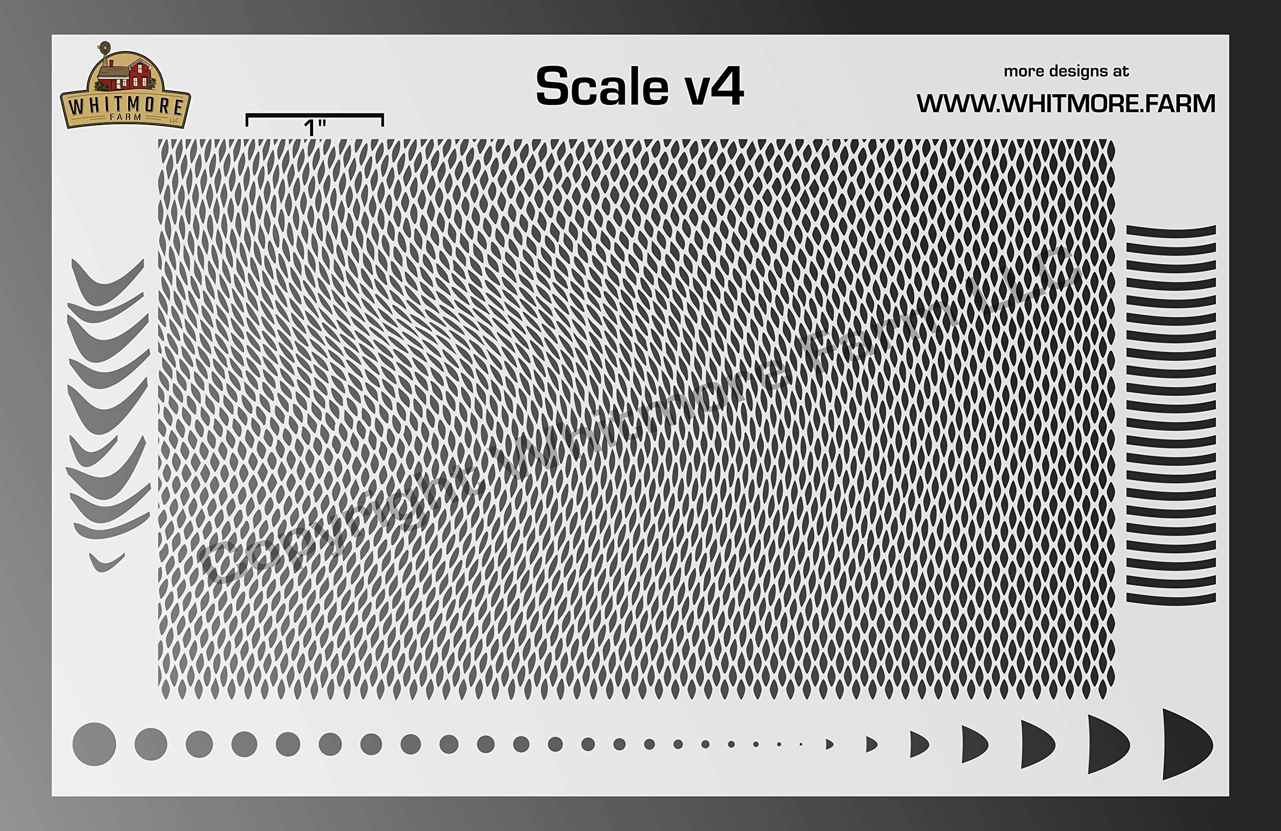 fish scale airbrush stencil