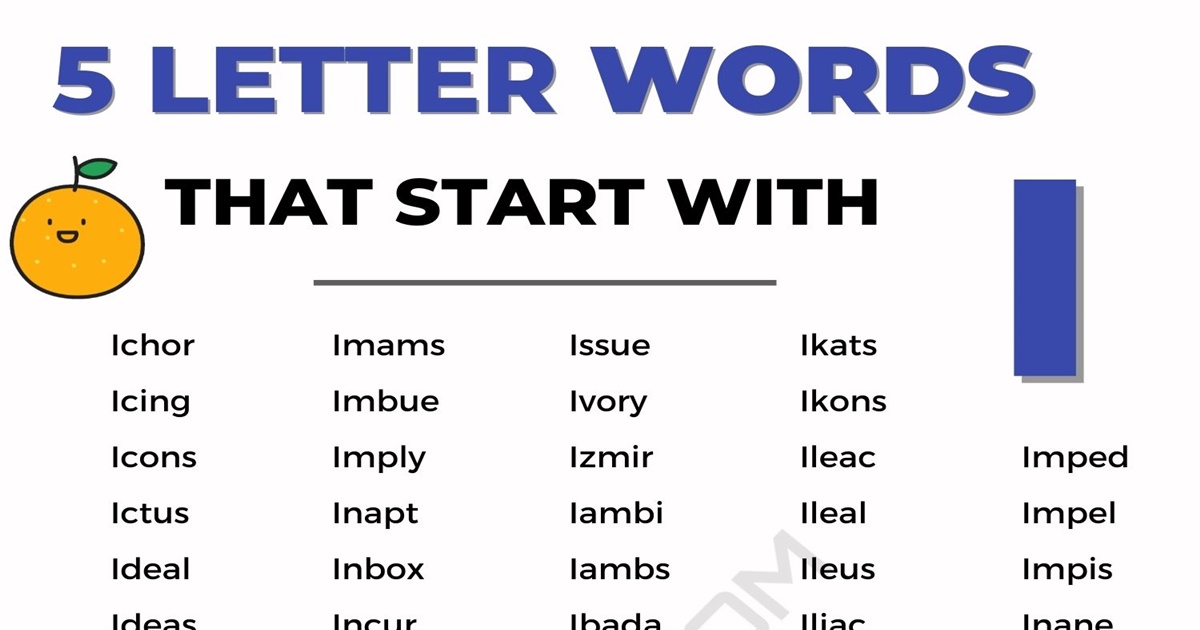 five letter words starting with i