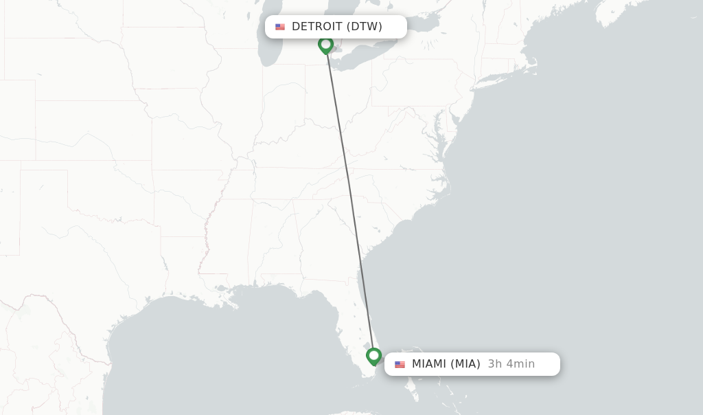 flights to miami from detroit