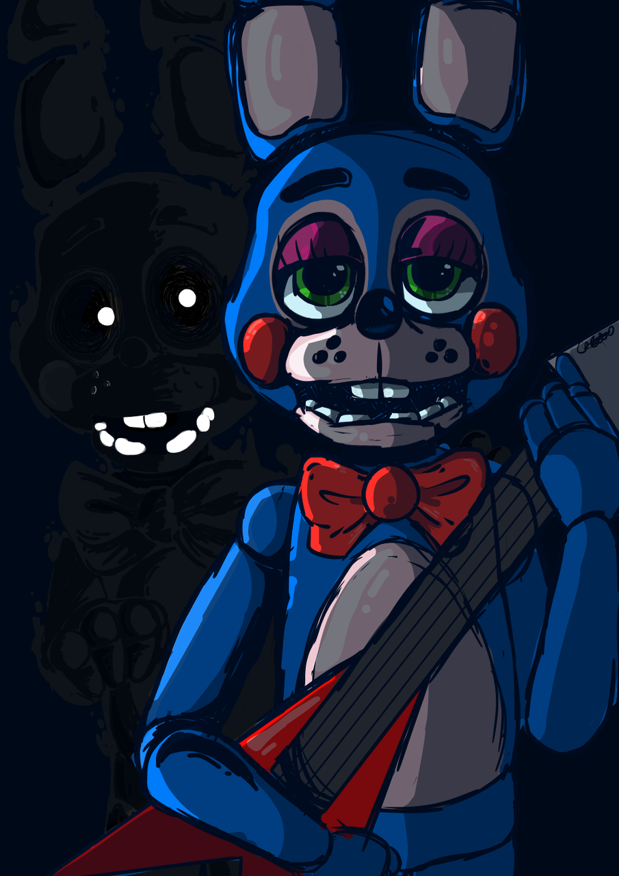 fnaf toy bonnie dibujo